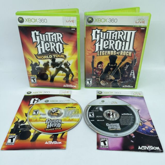 XBox 360 GUITAR HERO WORLD TOUR Guitar Kit Bundle Set w/game disc microsoft