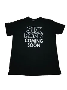 Paquete de seis camisetas talla XXL, negra, algodón, nueva, franqueo gratuito. - Imagen 1 de 2