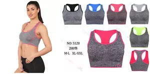 Mujeres Acolchado Ballet Elastizado Sin costuras Deportes Fitness Sujetador Yoga Ropa Interior Top 512 - Imagen 1 de 12