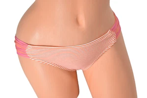 Girl's Hurley Orange Striped Bikini Bottom Size 8 NWOT - Picture 1 of 7