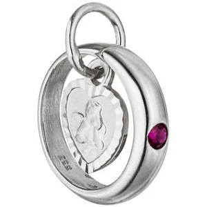 Colgante, anillo de bautizo con ángel de la guarda con rubí, oro 333, niños, colgante de oro - Imagen 1 de 1