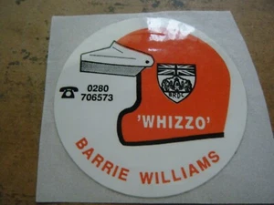 WHIZZO BARRIE WILLIAMS AUFKLEBER MINI COOPER S FORD ESCORT VORHANG WELSH RALLY GT - Bild 1 von 1