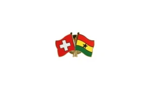 Schweiz - Ghana Flaggen Pin Fahnen Pins Fahnenpin Flaggenpin Anstecker - Picture 1 of 1