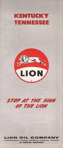 1964 Lion Road Map: Kentucky Tennessee NOS - Picture 1 of 1
