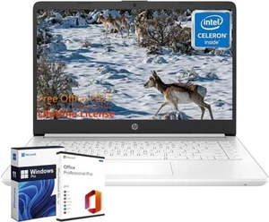 HP 2024 Newest Laptop 14"HD Intel Quad-Core Up To 16GB RAM 320GB SSD+win11pro+ - Picture 1 of 6