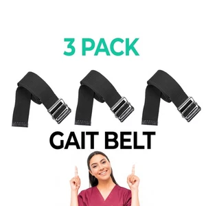3 Pack - 3 60" Gait Belts for Seniors, Belt to Lift Elderly Standing Assist Aid - Picture 1 of 2