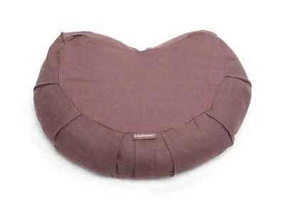 NEW b Halfmoon 11" x 20" Linen Crescent Meditation Cushion, Fig Linen $160 Foto 1 de 2