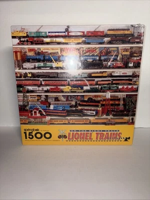 Springbok Hallmark On the Right Track Lionel Trains 1500 piezas Puzzle NUEVO SELLADO Foto 1 de 4