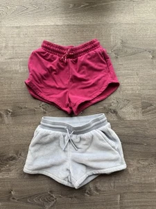 Athleta Girl Shorts Bundle Size 7 Pink Fuzzy Blue - Picture 1 of 3