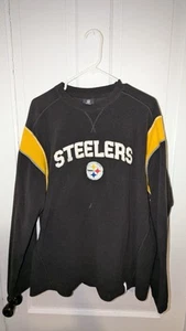 Reebok Long Sleeve Steelers Sweater Black And Yellow Pullover Size Medium - Picture 1 of 3