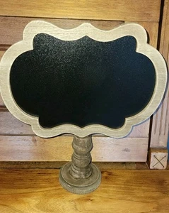 Hobby Lobby Natural Wood Table Top Chalk Board Sign - Picture 1 of 7