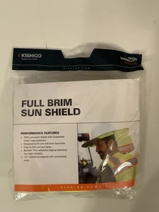 Kishigo Full Brim Sun Shield With Breathable Mesh Nape Protector  - Picture 1 of 7