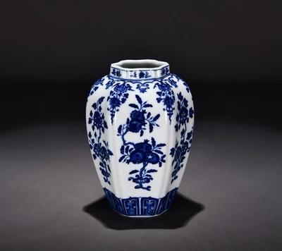 Chinese Antique Qing Dynasty Qianlong Porcelain Pomegranate Floral Pattern Pots - Image 1 of 4