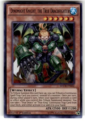 Dinomight Knight, the True Dracofighter MACR-EN022 Ultra Rare NM 1st Edition - Image 1 of 2