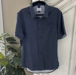 7 Diamonds Shirt Mens Medium S/S Blue Liberty 4-Way Stretch Woven - Picture 1 of 7
