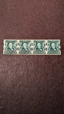 U.S. Stamp #314H VFNH Line Strip Of Four With Schermack Type III Perfs. - Image 1 of 3