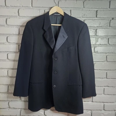 Giorgio Armani Le Collezioni Lana 3 Botones Frontales Esmoquin Traje Chaqueta Talla 42L Italia Foto 1 de 4
