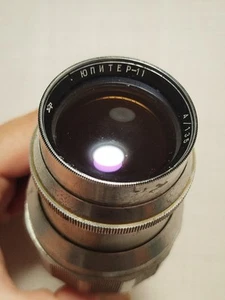 JUPITER - 11 Soviet Vintage lens 4 / 135mm Mount M42 - Silver Telephoto lens - Picture 1 of 22