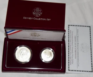 1998-S Kennedy Collector’s Set Silver Dollar & Half Dollar W/ Box COA - Picture 1 of 5