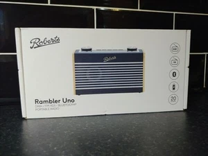 Roberts® Rambler Uno DAB DAB+ FM RDS Bluetooth Digital Radio Navy Blue - Picture 1 of 9