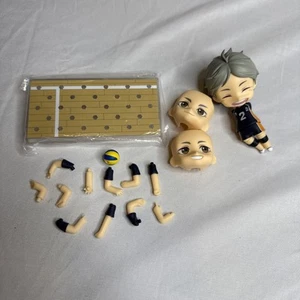 Haikyuu Nendoroid Koushi Sugawara Figure 3 Face Plates, Arms, Court Pieces - Picture 1 of 6