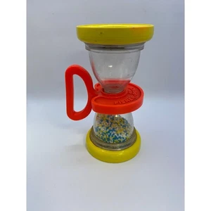 Fisher Price Vintage Shake n Roll Baby Rattle Hourglass Toy 1970's - Picture 1 of 13