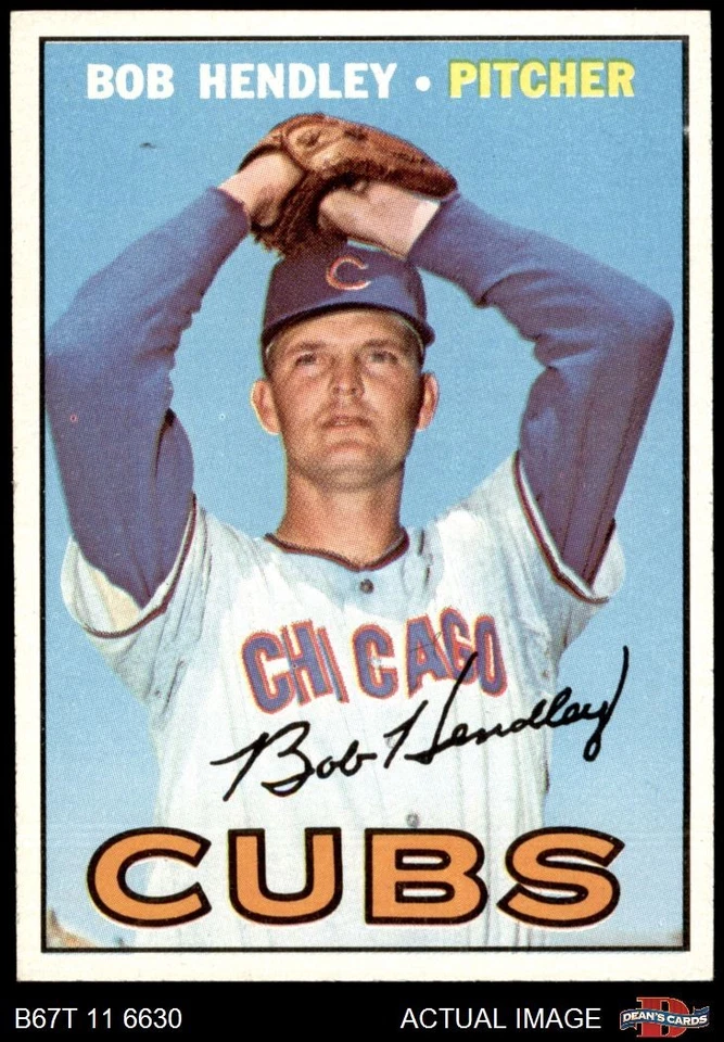 1967 Topps #256 Bob Hendley Cubs 8 - NM/MT - Image 1 of 1