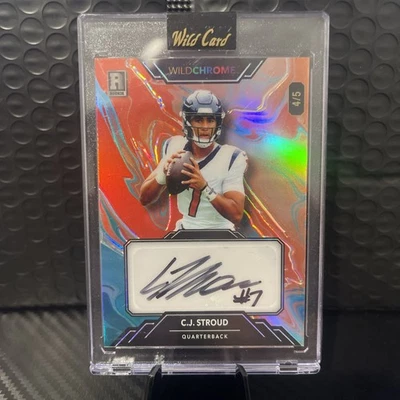 2023 Wild Card Wild Chrome Cj Stroud Rookie Auto  /5  #WCP-A - Image 1 of 4