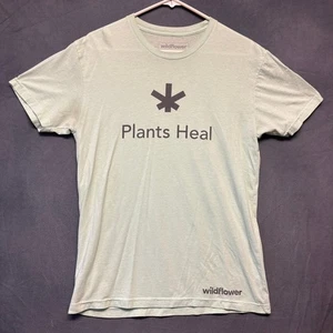 Wildflower Plants Heal Shirt Mens Medium Ganja Herb Weed Pot Comfy Cozy Pothead - Picture 1 of 8