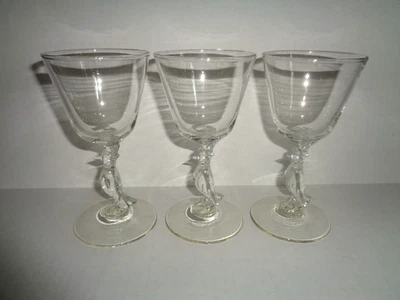 Libbey  OLD CROW TUXEDO (3)  VINTAGE COCKTAIL WINE GLASSES   4 oz - Image 1 of 4