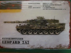 Blechschild -Leipord- 2.A.2 - Panzer 30x 20 cm. - Bild 1 von 1