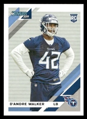 2019 Donruss #291 D'Andre Walker Rookie Tennessee Titans - Image 1 of 2