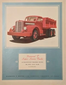 1940 vintage Diamond T automobile print ad.  Large Dump Truck, Hauler - Picture 1 of 1