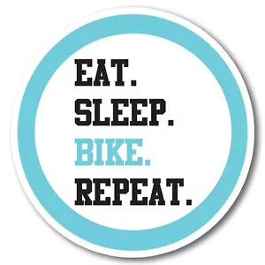 Magnet Me Up Eat. Sleep. Bike. Repeat Magnet Decal, 5 Inch, Automotive Magnet - Picture 1 of 7