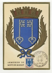 France 1966 armoiries de Mont-de-Marsan sur carte maximum /TR9234 - Picture 1 of 1
