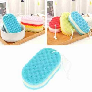 1pcs Skin Care Bath Sponge For Body Scrubber Shower Massage Bathing Brushes - Bild 1 von 22