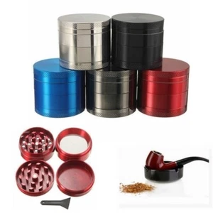 4-Layer Metal Tobacco Grinder Herbal Herb Dry Spice Grinder Smoke Crusher Gifts - Picture 1 of 9