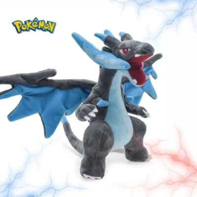 Peluche Pokemon Mega Charizard X Drago Blu Cotone Morbido Originale Anime 2025