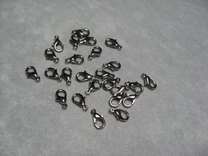 Gunmetal Lobster Claws   6 x 11mm   Loose Beads - Picture 1 of 4