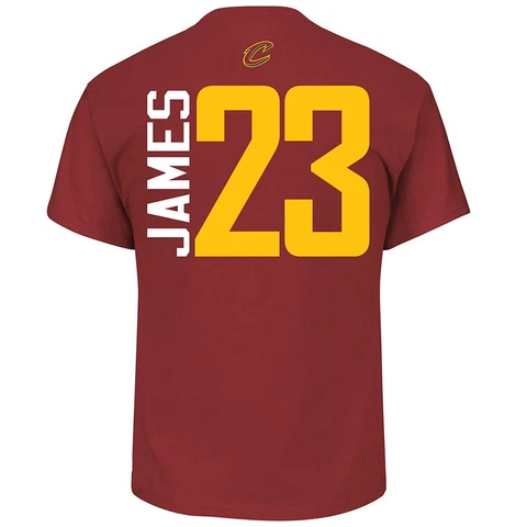 Lebron James Cleveland Cavaliers #23 NBA Men's Vertical Player T-shirt Garnet Cover