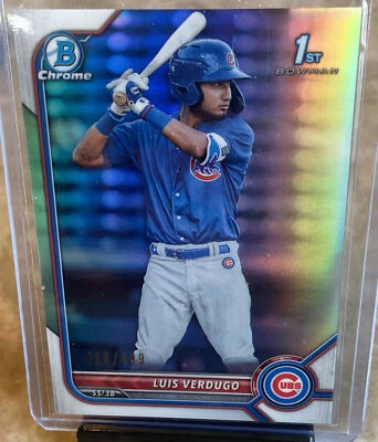 Luis Verdugo 2022 Bowman Chrome BCP-147 1st Bowman Refractor /499 - Image 1 of 4