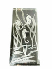 Mid-Century Modern Lucite Panel With Carved Seahorses & Sea Grass, Seascape