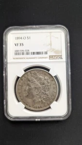 1894 O Morgan Silver $1 Dollar Coin - NGC VF 35 - Picture 1 of 4