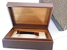Tissot Uhrenbox in Braun mit Holzeinlagen und Überkarton 133 x 96mm