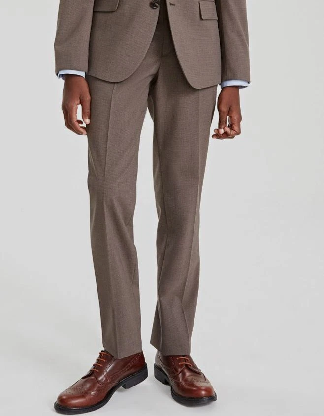 Traje Brooks Brothers Niño Marrón Mini Cuadros Calce Clásico Pantalones Separados Talla 8R Foto 1 de 1