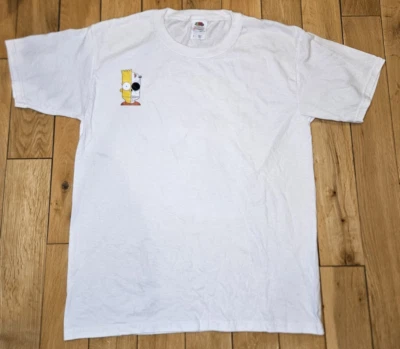 The SIMPSONS Bart Half Skull Homer Brain Burst Graphic Tee T-Shirt Youth Large - Image 1 of 4