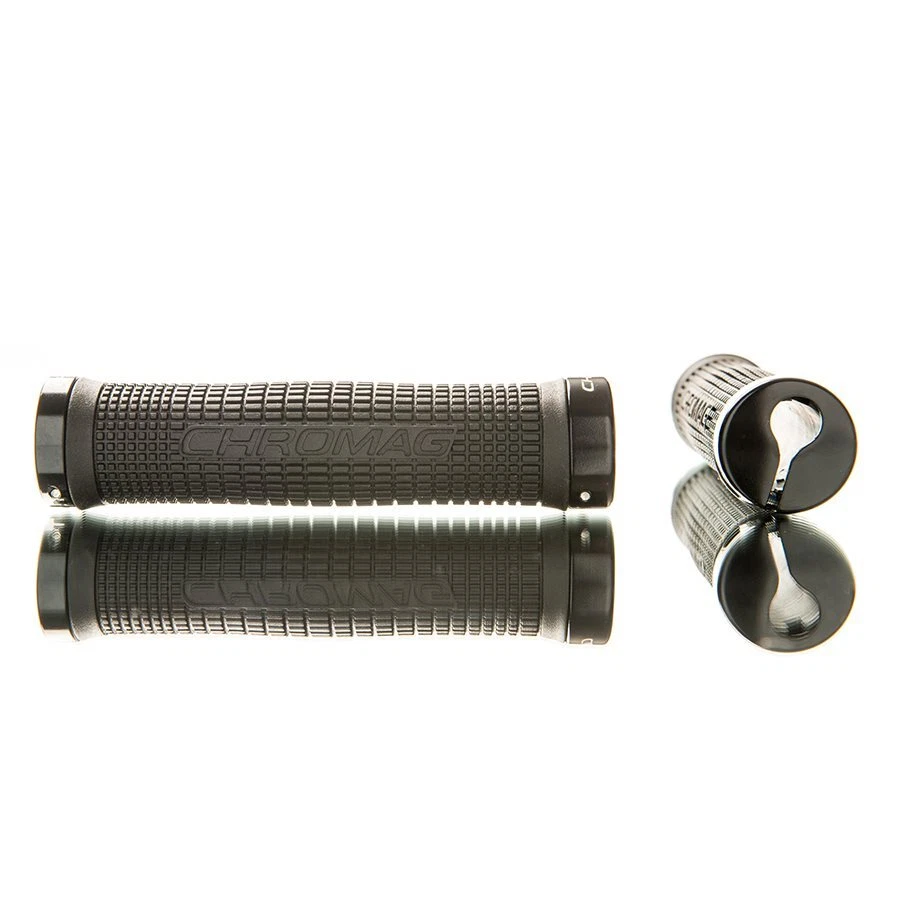 Chromag Squarewave Lock Grips 142mm Black/Black - Image 1 of 1