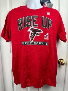 NEW! NFL Atlanta Falcons Rise Up Super Bowl LI Fanatics Red Size Large TShirt - Picture 1 of 4
