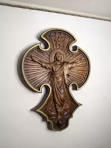 Crucifijo de pared. Cruz de madera. Jesucristo.  regalo para él, regalo para padres - Imagen 1 de 8