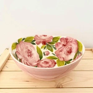 Bassano Ceramic Bowl Dish 25 CM Roses Motif - Picture 1 of 6